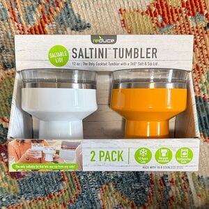 Reduce Saltin Tumbler 2-Pack - White and Orange